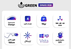 ماوس گرین مدل GM602-RGB
