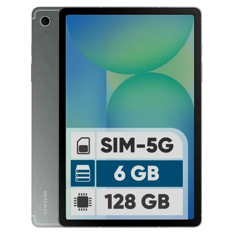 تبلت 10.9 اینچ سامسونگ مدل Galaxy Tab S10 Lite 5G با ظرفیت 128 گیگابایت و رم 6 گیگابایت، قابلیت پشتیبانی از سیم‌ کارت، رزولوشن دوربین اصلی ۸ مگاپیکسل، پشتیبانی از قلم