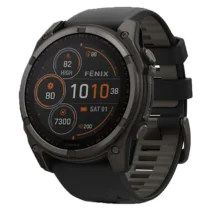 ساعت هوشمند 47 میلی‌متری گارمین مدل Fenix 8 Solar Sapphire با بند سیلیکونی