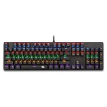 کیبورد گیمینگ ردراگون مدل K208، سوییچ مکانیکال آبی، Full-Size، نورپردازی RGB