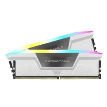 رم دسکتاپ DDR5 کورسیر VENGEANCE RGB، ظرفیت 32 گیگابایت، فرکانس 5200 مگاهرتز، تایمینگ CL40، دو کاناله، با هیت‌سینک خنک‌کننده و پشتیبانی از Intel XMP