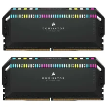 رم دسکتاپ DDR5 کورسیر مدل Dominator Platinum RGB دو کاناله 64 گیگابایت 6800 مگاهرتز CL40 با هیت‌سینک خنک‌کننده