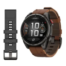 ساعت هوشمند 47 میلی‌متری گارمین مدل Fenix 8 Pro با بند چرمی به همراه بند سیلیکونی